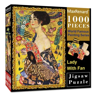 MaxRenard Game Jigsaw Puzzle Pieces and Up Fine Art Collection Toy Klimt Lady with Fan