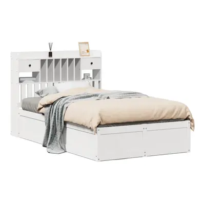 (white, x cm) vidaXL Bed Frame without Mattress Solid Wood Pine