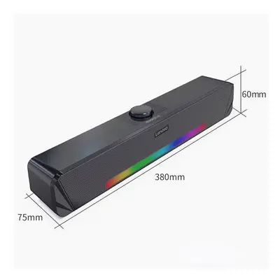 (Wired) Soundbar Bluetooth 5.0 Speaker RGB Light Hi-Fi Stereo Sound Home Desktop Speaker Subwoof