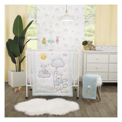 Disney Winnie The Pooh Hello Sunshine White and Aqua Piglet Rainbow