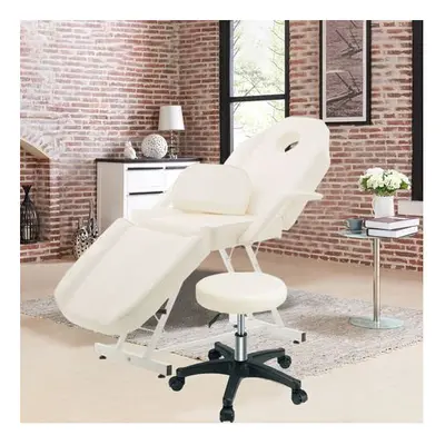 Adjustable Beauty Salon Recliner Chair Treatment Tattoo Facial SPA Massaging Bed+Stool