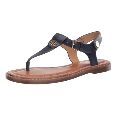 Tommy Hilfiger Women's Flat Sandal Dark Blue Ll 8.5