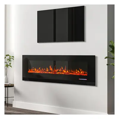 (Black, 60inch) LED Electric Fireplace with Remote Control