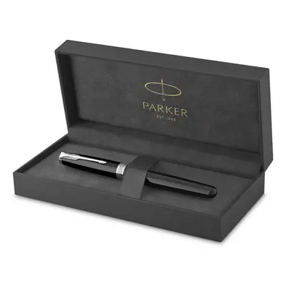 Parker Sonnet Rollerball Pen | Matte Black Lacquer with Palladium Trim | Fine Point Black Ink | 