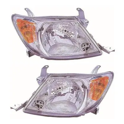 Toyota Hi-Lux Pickup 10/2005-3/2010 Headlights Headlamps Pair O/S & N/S