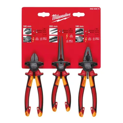 Milwaukee VDE 3pcs Plier Set