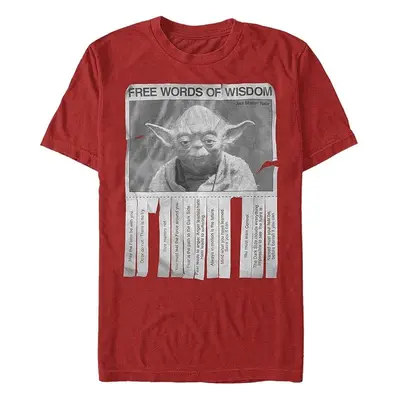 Star Wars Men's Words of Wisdom T-Shirt Red 3X-Large