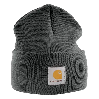 Carhartt -mens Acrylic Watch Cap - Charcoal Branded Beanie Ski Hat