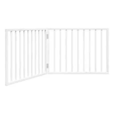 (white, x x cm/ pcs) vidaXL Dog Gate with Door Foldable Dog Fence Pet Gate Pet Barrier Poplar Wo