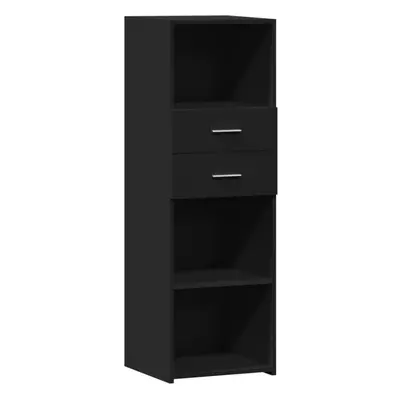 (black) vidaXL Highboard Sideboard Cabinet Storage Cupboard Engineered Wood