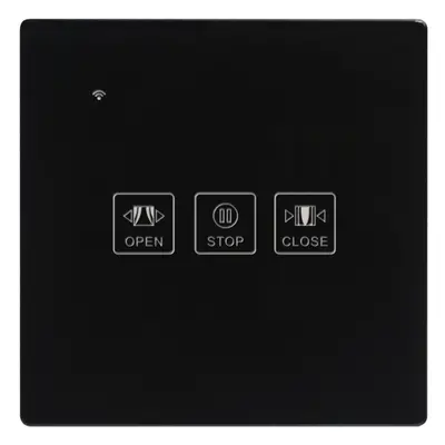 (Black) WiFi Curtain Switch EU Standard Smart Touch Switch Compatible with Alexa Google Home