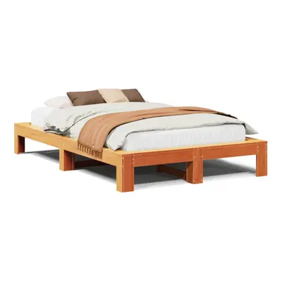 (wax brown, x cm) vidaXL Bed Frame without Mattress Bed Base Solid Wood Pine