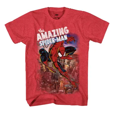 Marvel mens T-shirt T Shirt Red Heather Large US