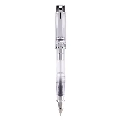 PILOT Prera Fountain Pen Clear Barrel with Black/Silver Accents Medium Nib (60820)