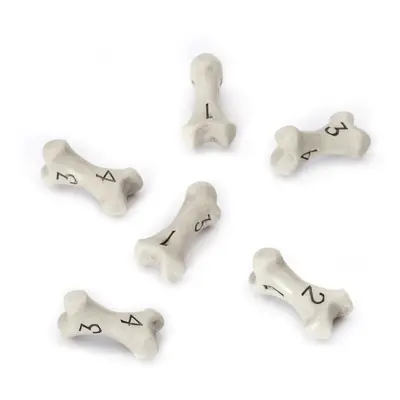 D4 Dice Set - Set of Six Sided Dice - Skull & Bone Themed RPG Dice. Cool & Unique Gift for Dunge