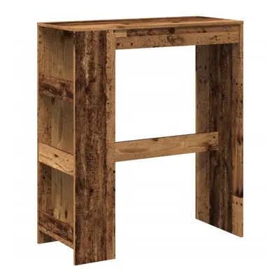 vidaXL Bar Table with Racks Pub Table Bistro Table Old Wood Engineered Wood