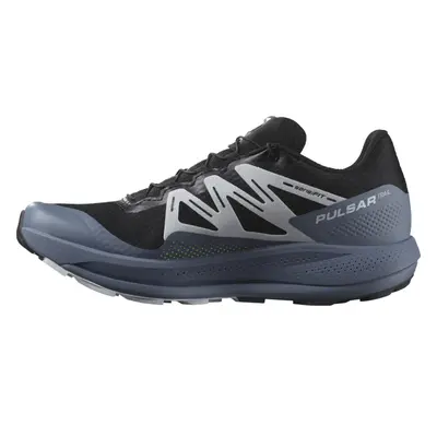 Salomon Men's Pulsar Trail Running Shoe Black/China Blue/Arctic Ice