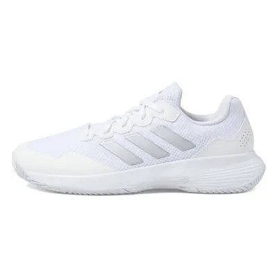 adidas Women's GameCourt Sneaker White/Silver Metallic/White