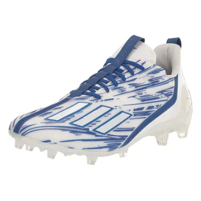 adidas Men's Adizero Football Shoe White/Team Royal Blue/White 10.5