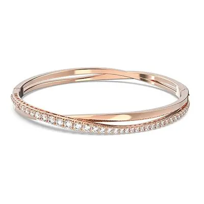 Swarovski Bangle, White Stones in a Rose Gold Tone Plated Setting, from the Twist Collection