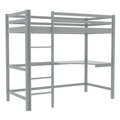 (Grey) Sydney Bunk Bed 3ft Single With Corner Desk Pine