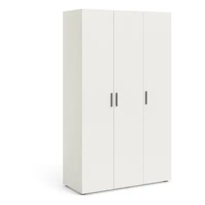 Pepe Wardrobe with doors in White woodgrain