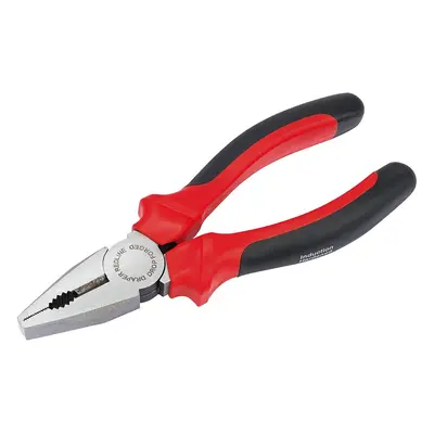 Draper Redline Mm Combination Pliers Carbon Steel Hardened Soft Grip Handles