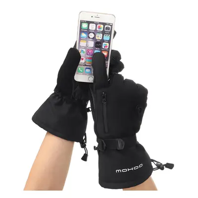 Skiing Winter Gloves Touch Screen Non-slip Waterproof Windproof Sports Black