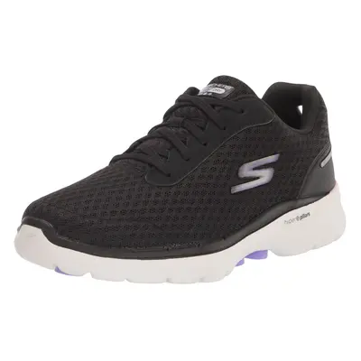 Skechers Women's GO Walk 6-Venecia Sneaker Black/Lavender 6.5