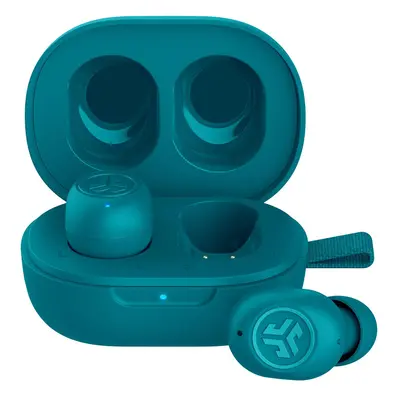 JLab JBuds Mini True Wireless Bluetooth Earbuds + Charging Case Teal IP55 Sweat and Dust Proof B