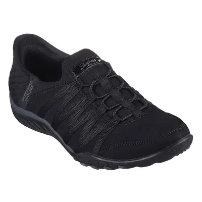 (8 UK, Black) Skechers Womens/Ladies Breathe Easy Roll With Me Wide Trainers