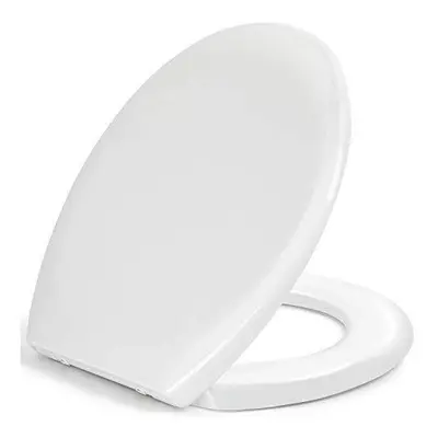 Toilet Seat, Soft Close Toilet Seats White with Quick Release for Easy Clean, Top Fixing, Stay T