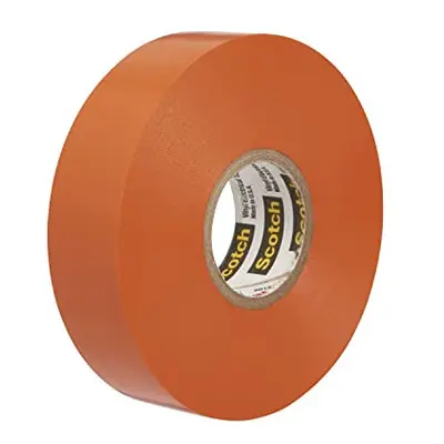 Scotch Vinyl Color Coding Electrical Tape 35, 1/2 in x ft, Orange