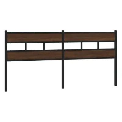 (brown oak, cm) vidaXL Headboard Bed Header Bed Headboard Brown Oak Steel and Engineered Wood