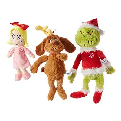 Aurora World Dr. Seuss Cindy Lou Who 12", Grinch Santa 19", & His Dog Max 18" Christmas Special 