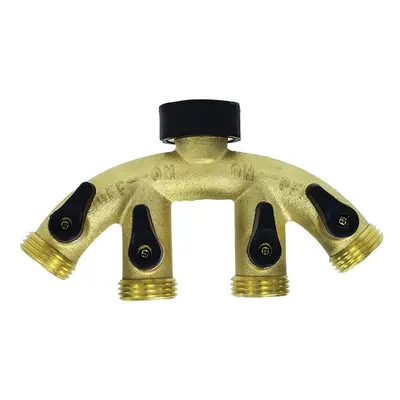 QUAD HOSE SHUT-OFF BRASS (Pack of 1)