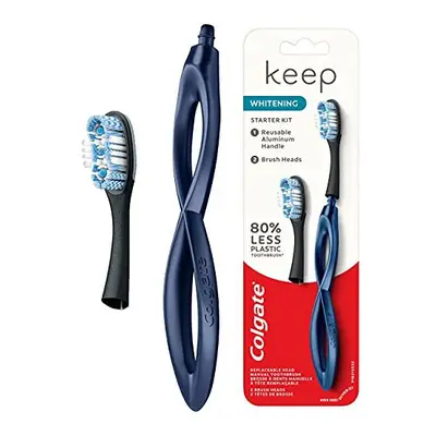 Colgate Keep Manual Toothbrush Whitening Starter Kit - Navy