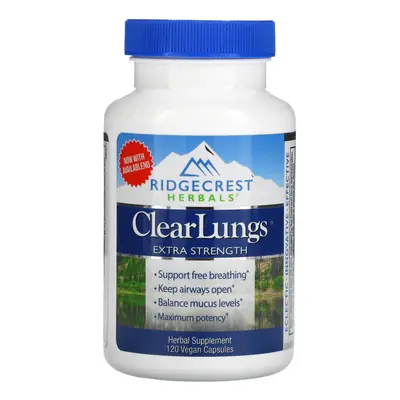 RidgeCrest Herbals, ClearLungs, Extra Strength, Vegan Capsules