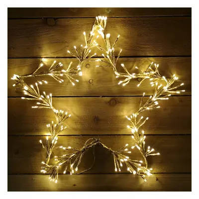 60cm Gold Star Cluster Wall Window Decoration with Warm White LED