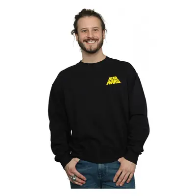 (5XL, Black) Star Wars Mens The Empire Strikes Back Opening Crawl Badge Sweatshirt