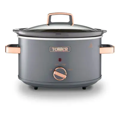 Tower Cavaletto 3.5L Slow Cooker | Grey & Gold