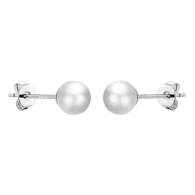 Philip Jones Sterling Silver White Shell Pearl Earrings