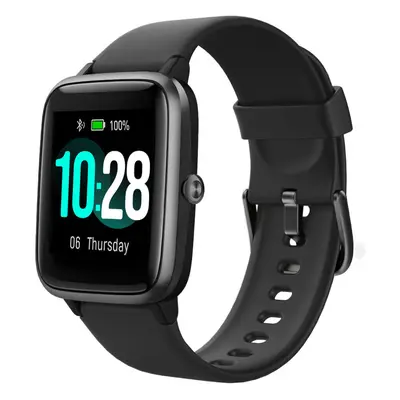 (Black) 1.3 inch 2.5D Display Smartwatch 5ATM Water Resistant Heart Rate Monitoring Days Battery