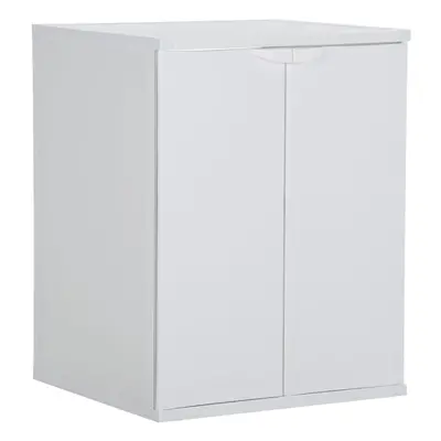 vidaXL Washing Machine Cabinet White PVC Bathroom Laundry Room Dryer Cupboard