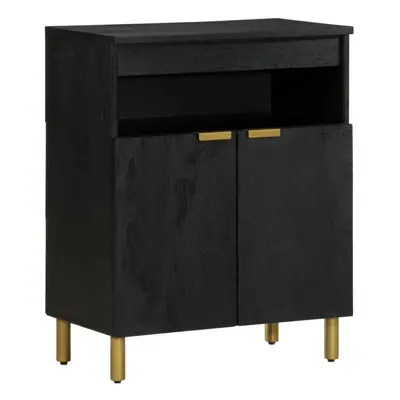 vidaXL Sideboard Cupboard Storage Cabinet Highboard Black Engineered Wood