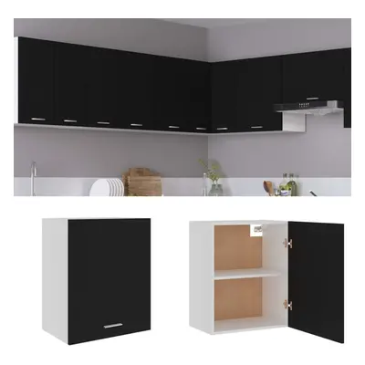 vidaXL Kitchen Cabinet Black Chipboard Home Kitchen Storage Shelf Organiser