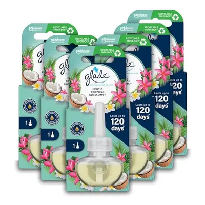 Plug in Air Freshener Refill, Electric Scented Oil Room Air Freshener, Tropical Blossoms, Pack o