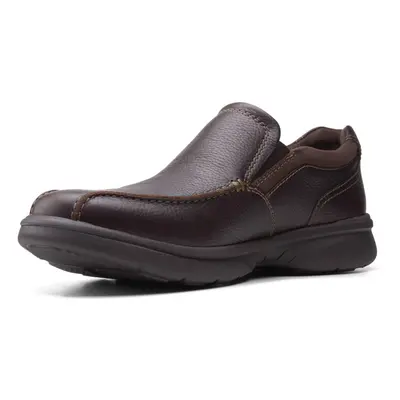 Clarks Men's Bradley Step Loafer Brown Tumbled Leather Wide