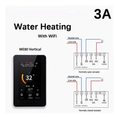 (Water Heating) Smart 4.3" LCD Touch Color Screen Thermostat Heating Temperature Controller Work