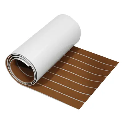 (Light Brown) 2400x450x6mm Brown EVA Foam Boat Flooring Mat Teak Decking Yacht Sheet 94x18 Inch 